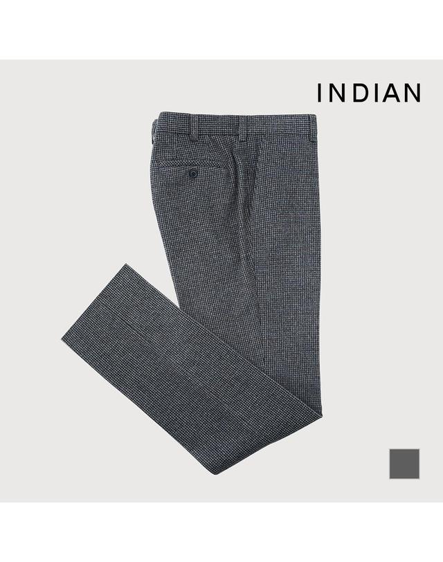 인디안 [INDIAN] 투톤 울100 체크팬츠_MIEDAXW9501 착용컷
