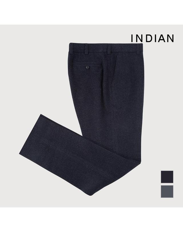 인디안 [INDIAN] 투톤 울100 체크팬츠_MIEDAXW9501 착용컷