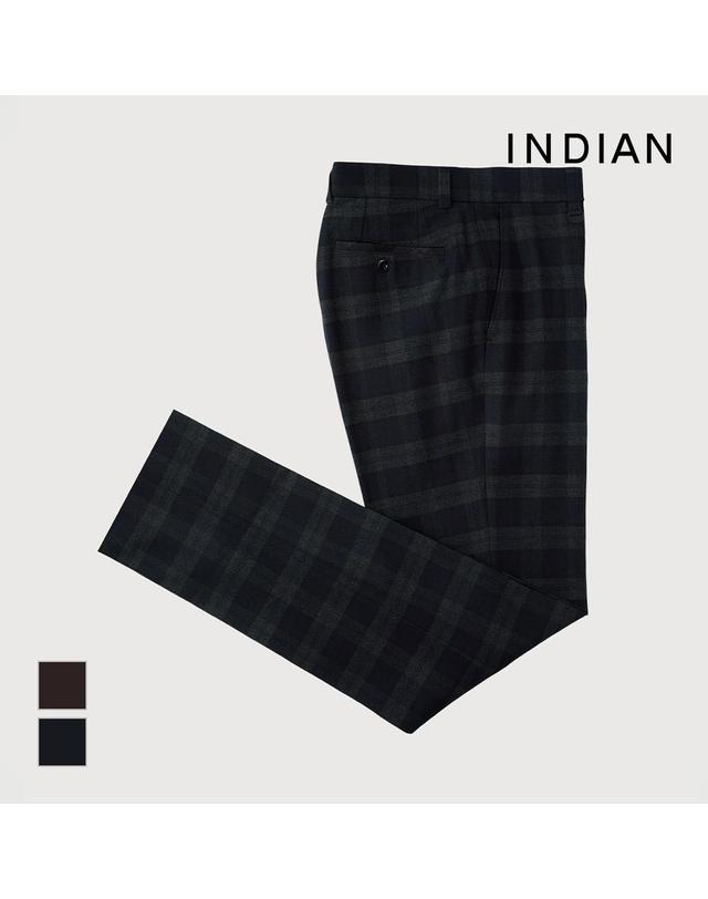 인디안 [INDIAN] 남성 체크 기모 바지_MIGDLXW9301 착용컷
