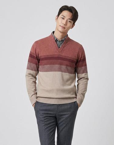 [INDIAN] 컬러 포인트 라운드니트_MITBPYF8221