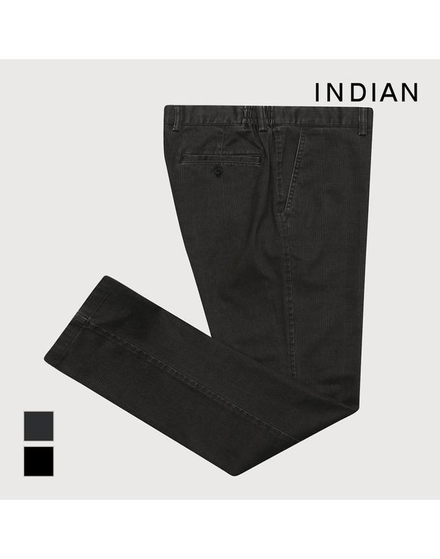 인디안 [INDIAN] 수입 가먼트 슬림면바지_MIVDL3F9361 착용컷