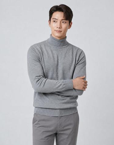 [INDIAN] 울혼방 솔리드 하프넥 니트_MIEBH3F8301