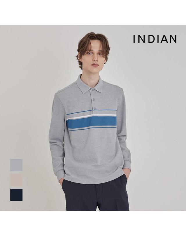 인디안 [INDIAN] 허니콤 원포인트 티셔츠_MIUAL5F8171 착용컷