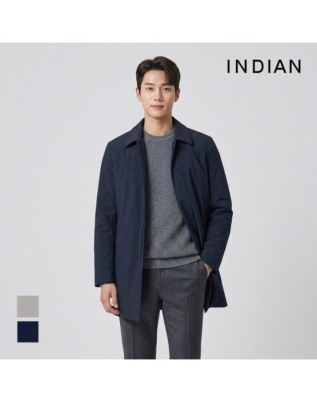 인디안 [INDIAN] 평에리 다운 하프코트_MITEHYWA116 착용컷