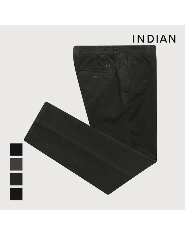 인디안 [INDIAN] 코듀로이 슬림 밴딩 바지_MIUDL3W9361 착용컷