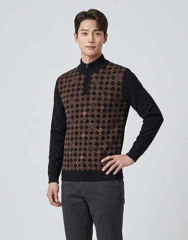 [INDIAN] 패턴 집업니트_MIGBHYF8341