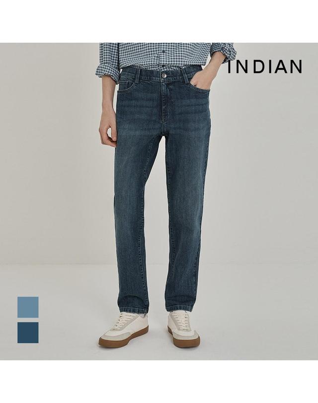 인디안 [INDIAN] 사계절 연청 데님_MIUDL6Y1461 착용컷