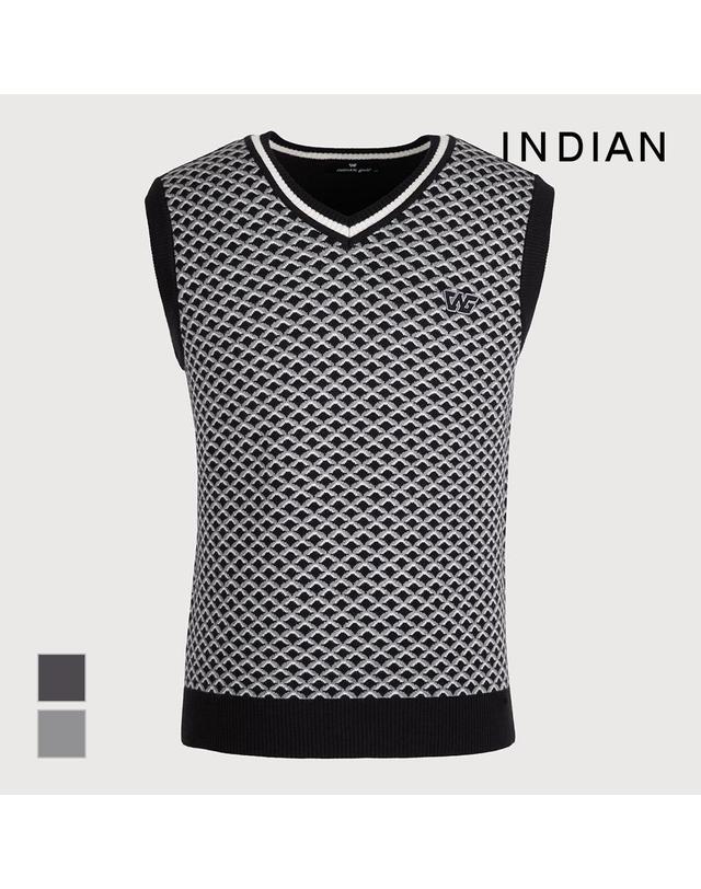 인디안 [INDIAN] 골프 멀티패턴 베스트_MIGBVXW9401 착용컷