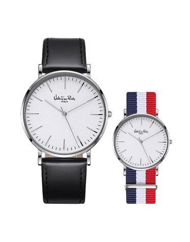 발렌티노루디 VR1054A-WTBK set 남자시계 가죽시계 나토밴드