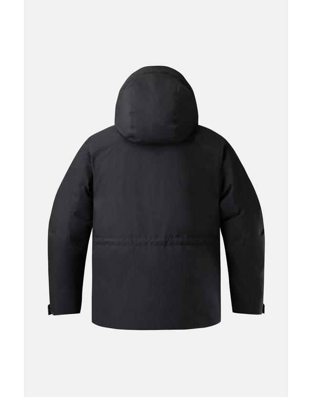 코오롱스포츠 [코오롱스포츠] 남성 윈드스토퍼 논퀼팅 중기장 다운 TLJDW25571BLK 착용컷