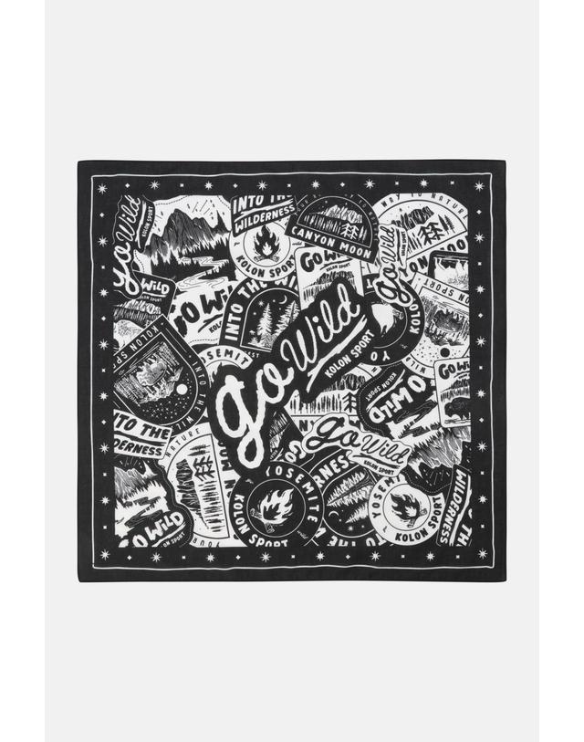 코오롱스포츠 [코오롱스포츠] 하이킹 그래픽 반다나 QEAAX26111BLK 착용컷