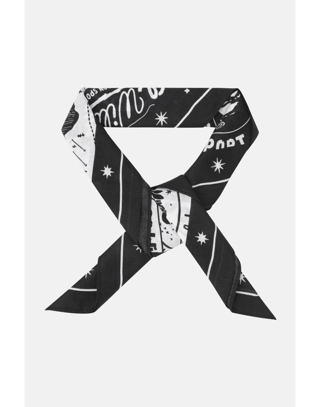 코오롱스포츠 [코오롱스포츠] 하이킹 그래픽 반다나 QEAAX26111BLK 착용컷