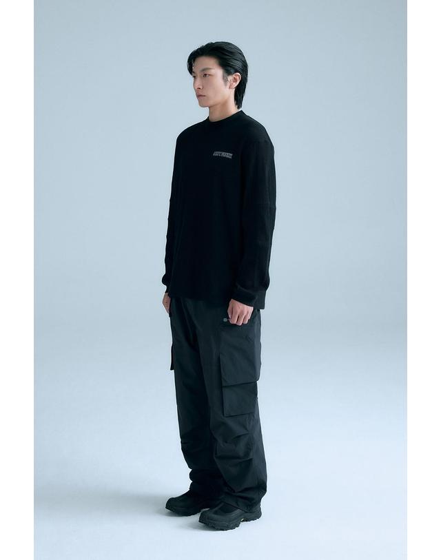 코오롱스포츠 [코오롱스포츠] WM 와플 크루넥 티 8UTBA26304BLK 착용컷