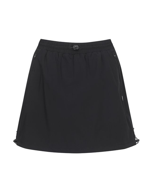 마스터바니에디션 여성 엠보 로고포인트 스트링 큐롯 스커트 착용컷