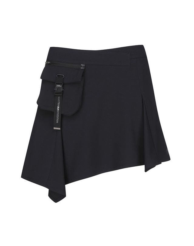 마스터바니에디션 여성 탈착 포켓 언발 큐롯 스커트 착용컷