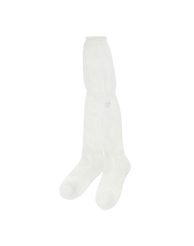 마스터바니에디션 여성 논슬립 메쉬 믹스 로고 니하이 삭스 착용컷