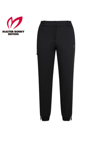 여성 배색 헴 밴딩 조거 팬츠