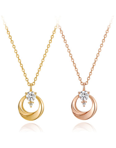 18K 원 큐빅포인트 14K 목걸이 R18NN013