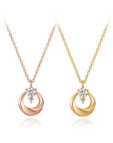 14K 원 큐빅포인트 14K 목걸이 R14NN013