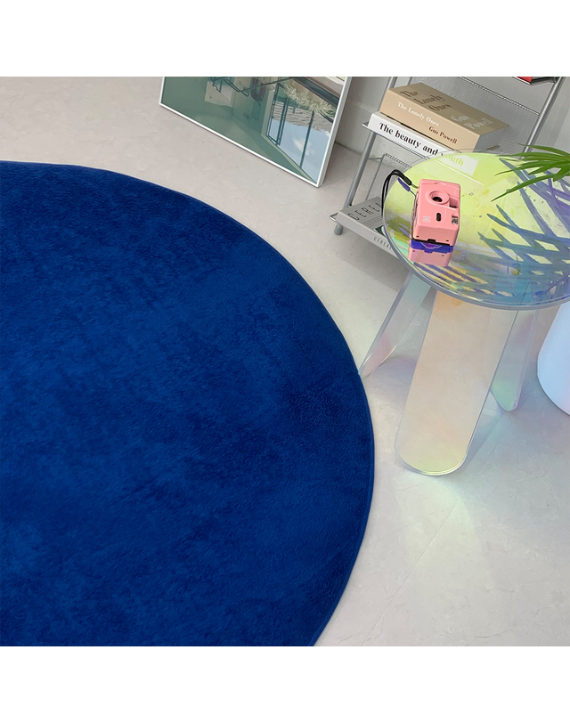 라이크리빙 틴타온 원형 러그 단모 워셔블 포인트 4colors 4size 착용컷