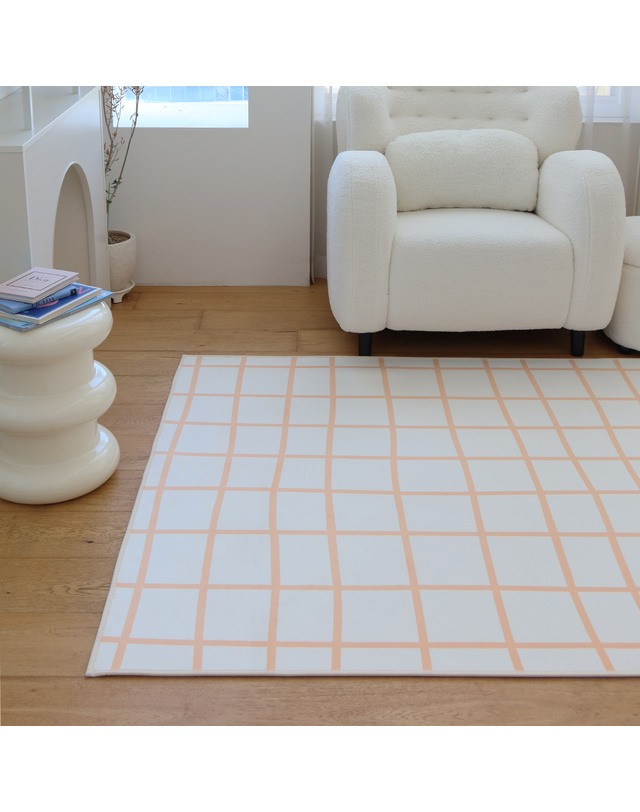 라이크리빙 모자익 극세사 단모 카페트 디자인 러그 2colors 3size 착용컷