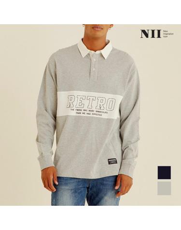 [NII] 공용 그래픽절개배색 폴로넥티셔츠_2NNUAPTF8216