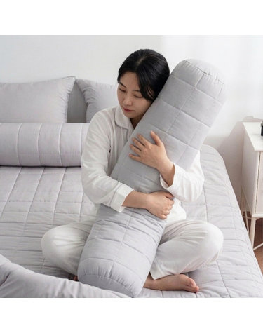 진드기차단 알러지케어 먼지프리 사계절 대쿠션 원형 누빔 바디필로우(솜포함)