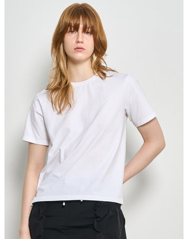 WOMAN GNRL 실켓 스판 티셔츠 [WHITE] / WBD1L01503