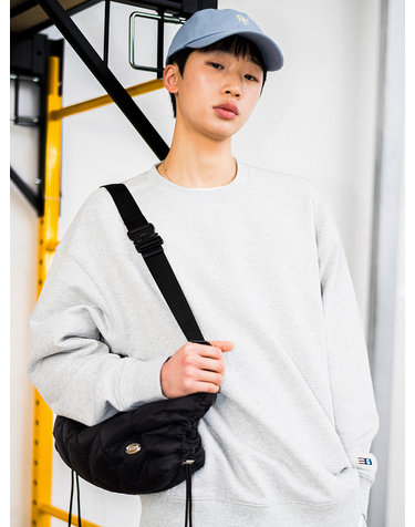 UNISEX 에센셜 코지 맨투맨 [MELANGE GREY] / SBD1U51040-MAN