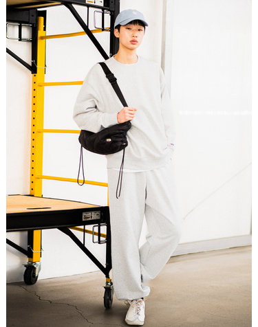 UNISEX 에센셜 코지 조거 세트 [MELANGE GREY] / SBD1U51040SET1-MAN