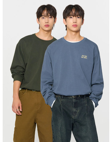 UNISEX 포스트맨 롱 슬리브 티 [3COL] / SBD3U01005-MAN
