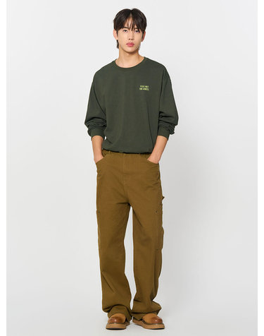UNISEX 포스트맨 롱 슬리브 티 [VINTAGE KHAKI] / SBD3U01005-MAN