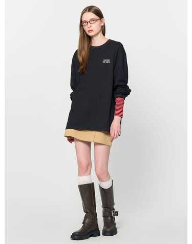 UNISEX 포스트맨 롱 슬리브 티 [BLACK] / SBD3U01005-WOMAN