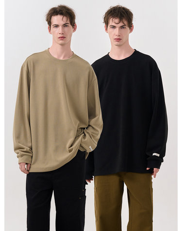 UNISEX 베이직 사카리바 롱 슬리브 티 [4COL] / SBD3U01007-MAN