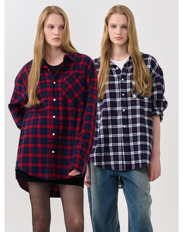 UNISEX 스탠다드 타탄체크 셔츠 [3COL] / SBD3U03003-WOMAN