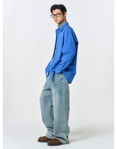 UNISEX 워시드 워크 셔츠 [4COL] / SBD4U03010-MAN