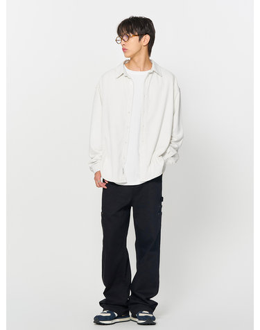 UNISEX 텍스처드 루즈핏 셔츠 [WHITE] / SBD3U03001-MAN