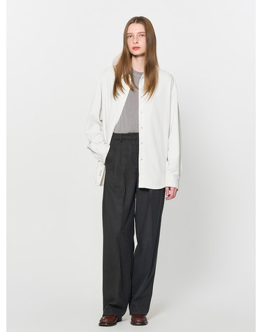 UNISEX 텍스처드 루즈핏 셔츠 [WHITE] / SBD3U03001-WOMAN