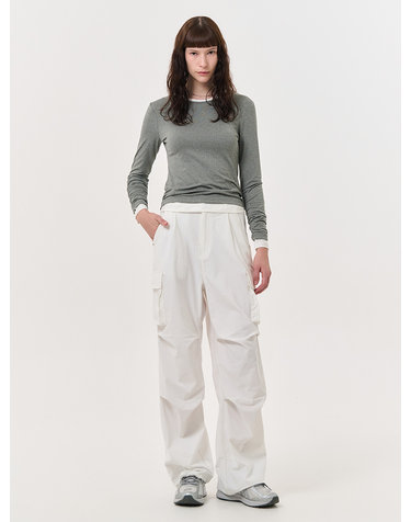 WOMAN 나일론 스판 카고 팬츠 [WHITE] / WBD4L11511