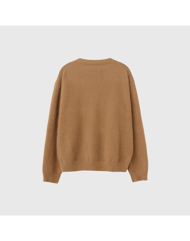 제너럴아이디어 제너럴 아이디어 UNISEX 헤어리 브이넥 가디건 [BEIGE] / SBD4U04010-MAN 착용컷