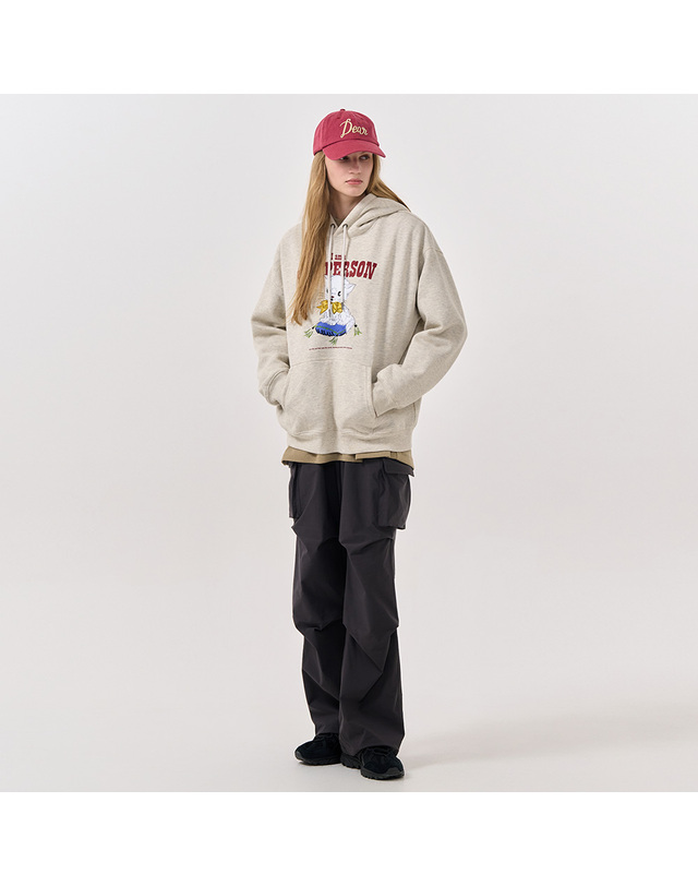 제너럴아이디어 제너럴 아이디어 UNISEX 리틀 애니멀 오버핏 기모 후드티 [2COL] / SBD4U02014-WOMAN 착용컷