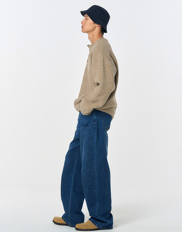 제너럴아이디어 제너럴 아이디어 UNISEX 리버시블 타탄 체크 버킷햇 [NAVY] / SBD3U91002 착용컷
