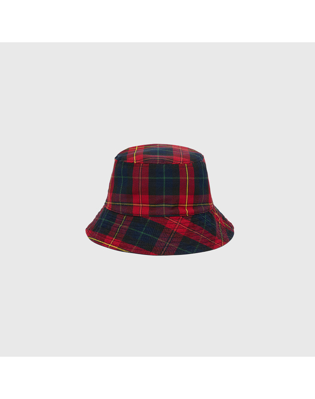 제너럴아이디어 제너럴 아이디어 UNISEX 리버시블 타탄 체크 버킷햇 [RED] / SBD3U91002 착용컷