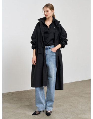 UNISEX 유틸리티 롱 사파리 점퍼 [BLACK] / SBE1U07003-WOMAN