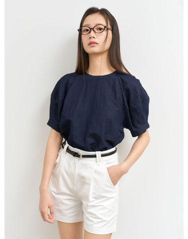WOMAN 맥시 벌룬 슬리브 블라우스 [DARK DENIM BLUE] / WBE2L03517