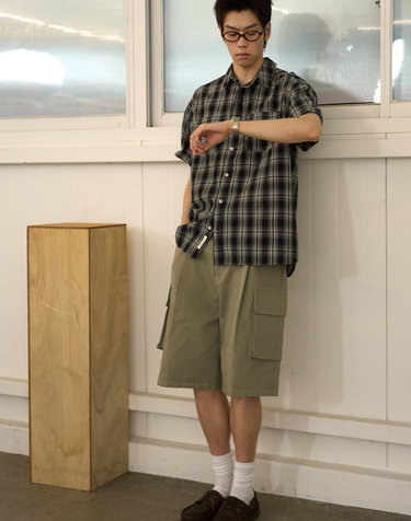 MAN 빈티지 버뮤다 카고 하프 팬츠 [2COL] / SBE2M12012