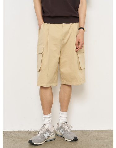 MAN 빈티지 버뮤다 카고 하프 팬츠 [BEIGE] / SBE2M12012