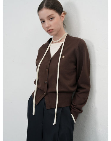WOMAN GNRL 에센셜 가디건 [DARK BROWN] / WBD3L04503