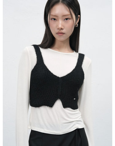 WOMAN 헤어리 울 뷔스티에 [BLACK] / WBE3L05517