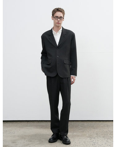 MAN 클래식 수트 블레이저 세트 [CHARCOAL STRIPE] / SBE3M55008SET
